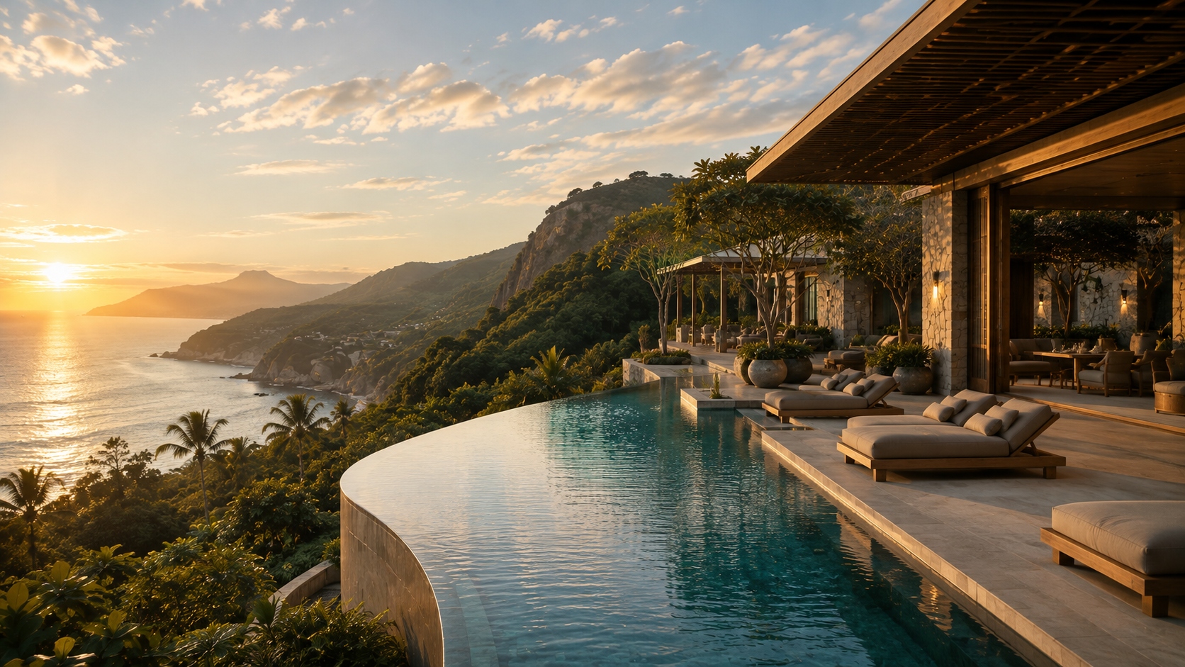 Resort spa terrace